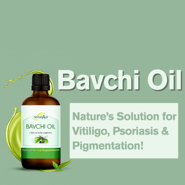 HerbalAid Bavchi Oil For Vitiligo, Leucoderma, Skin Pigmentation & Psoriasis - Image 2